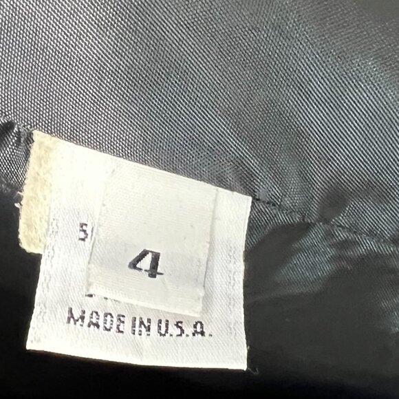 Bebe Vintage 90s Black Cinched Waist Long Blazer Wool Blend Made in USA, Size 4 - Picture 7 of 12